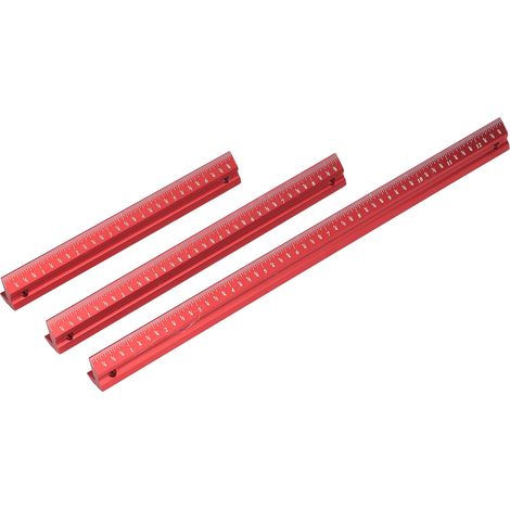Équerre de traçage 3 pièces règle aluminium précision poche menuisier outil mesure charpentier (1/5)