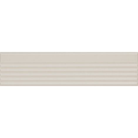 Carrelage sol / mur brique à relief uni taupe 5,6x23,2 cm MODULO INCISO POLVERE