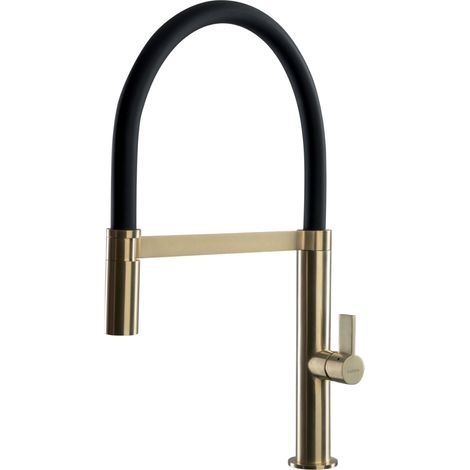 Robinet douchette Luisina inox massif PVD doré MAHÉ (1/2)