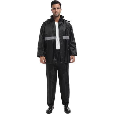 Imperméable fendu, ensemble pantalon de pluie, tissu Oxford réfléchissant, imperméable de protection pour adultes, imperméable de travail pour moto (1/5)