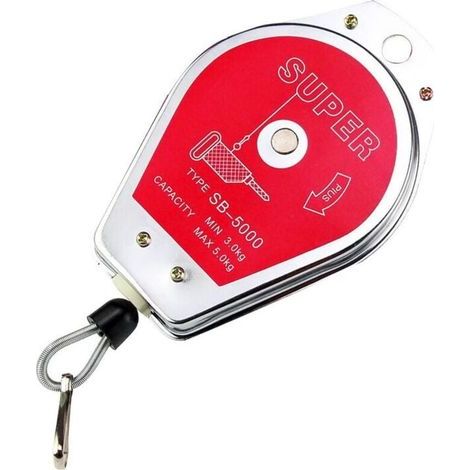 Rétractable Ressort Balancier Outil Support Suspendu Équipement 6.6-11lbs (3-5kg) Rouge pour Assemblage-ligne avec Raccord Accessoire-LIAIKI (1/5)