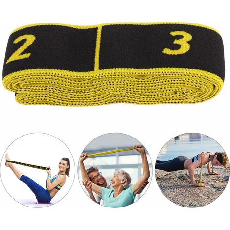 Élastique de résistance jaune pour entraînement fitness, yoga et exercices de musculation (1/4)
