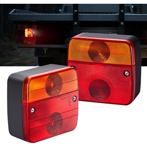 Anhängerlichter Anhängerleuchten 2 Stk. mit 4 Modi (Bremslicht/Blinklicht/Rücklicht/Kennzeichenleuchte), wasser- und staubdichtes Anhängerbeleuchtungsset für Lkw Boot Wohnmobil (1/5)