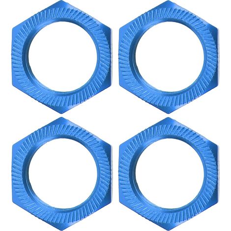 4pcs 24mm Aluminum Wheel Hex Hub Nuts for 1/5 RC (Dark Blue) (1/5)