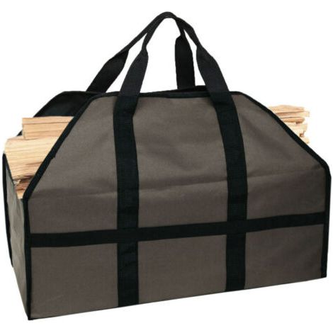 FENOPLASTICASacs à bois (kaki foncé), sacs à bûches, sacs pour déchets de bois, manteaux de cheminée, accessoires pour poêles à bois (1/4)