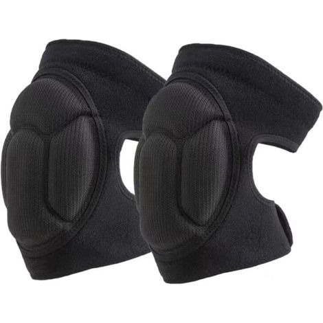 1 Paire Genouillères de Protection, Genouillère Travail Avec 3CM Mousse Coussin,Anti-collision Protege Genoux Imperméable Respirant,Jardinage Jogging Travaux,Noir,Taille:M(Tour de cuisse : 36-42 cm) (1/4)