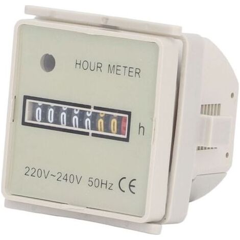 Contaore di funzionamento BERM, orologio industriale, timer elettrico di alta precisione 099999H59M, 220–240 V CA (1/5)