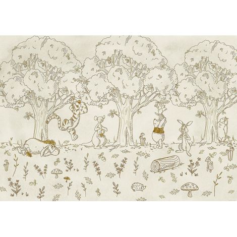 Papier peint panoramique enfant Winnie l’Ourson Extérieur (1/4)