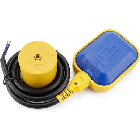 Interrupteur à flotteur de 2 m, interrupteur à flotteur étanche et lesté 220 V 16 A et contrôleur de niveau de liquide avec câble (2 m) (1/4)