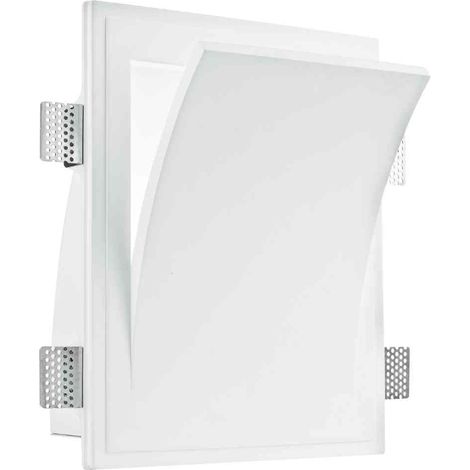 "Applique ad incasso ANIMA in gesso bianco verniciabile con attacco E14" (1/2)