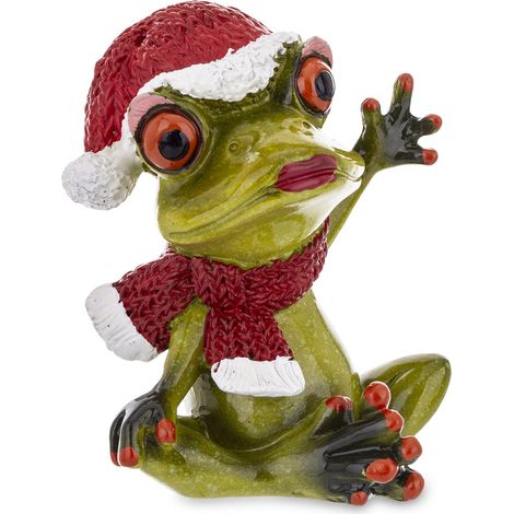 Univers Froschfigur aus mehrfarbigem Kunststoff, 9,5 x 7 x 6 cm (1/5)