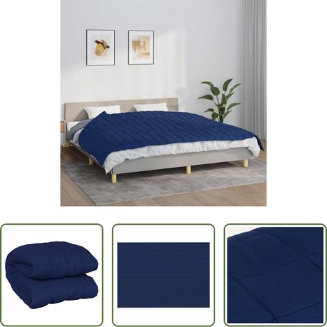 Schlafdecke - Gewichtsdecke Blau 155x220 cm 11 kg Stoff (1/5)