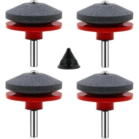 Kit d'affûtage universel pour lames de tondeuse à gazon, quatre pièces, 50 x 47 mm (1/4)