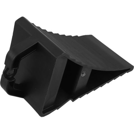 Calzos Antideslizantes para Camiones Soporte de Neumáticos Portátil de Plástico con Mango para Estacionamiento Pendientes Negro (1/5)