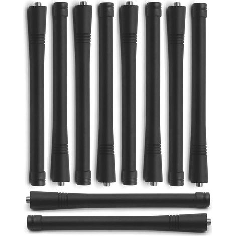 10 pezzi di antenna compatibile con radio Motorola CP040 CP185 CP200 CP200D DP1400 EP450 GP340 GP360 GP380 GP680 HT750 HT1250 PR400 Walkie Talkie VHF 136-174 MHz 15 cm