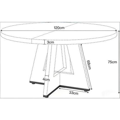 Table à manger ronde design généreux, table de ferme en bois, table basse ronde (table seule, sans chaises) (1/5)