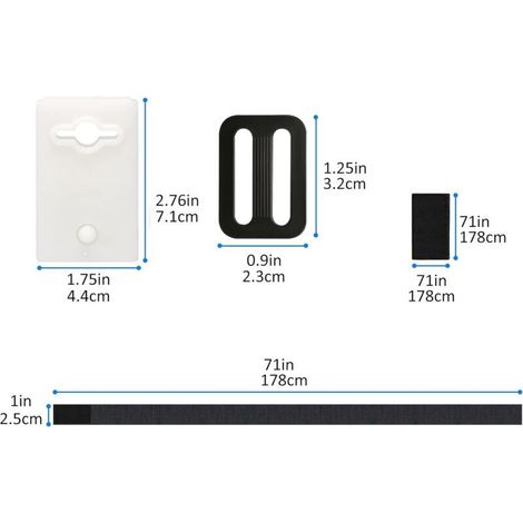 Solar cover reel retaining straps – Set of 4 adjustable straps made of durable polyester, compatible with all pool covers