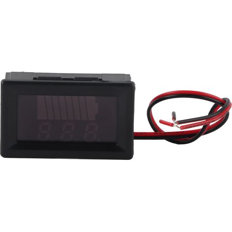 Voltmètre Numérique DC 12V-60V pour Batterie Lithium - Affichage Digital Équipement Électrique (Rouge)