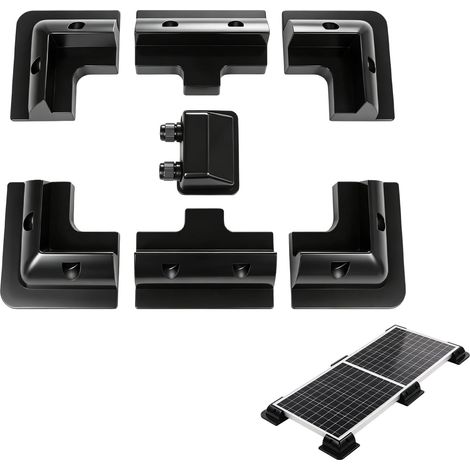 Supports De Montage Pour Panneau Solaire, 7 Pièces Fixation Panneau Solaire Camping Car, Supports De Panneau Solaire En ABS, Support Panneau Solaire Camping Car Sans Perçage Pour Camping-Cars Garages (1/5)