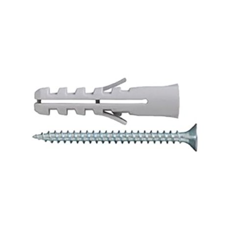 TASSELLI IN NYLON Ø 5 X 25 SENZA COLLARINO CON VITI TPS 4,0 X 30 - 25 PZ. (1/2)