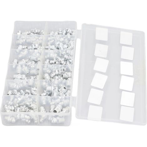 Assortiment de 130 graisseurs hydrauliques, 12 types de graisseurs SAE Zerk (1/5)