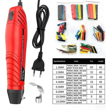300-W-Heißluftpistole für DIY-Lötarbeiten, Temperaturregelung, elektrischer Heißlufttrockner, Mini-Heißluftpistole für Bastelarbeiten, Schrumpfschlauchverpackung (1/4)