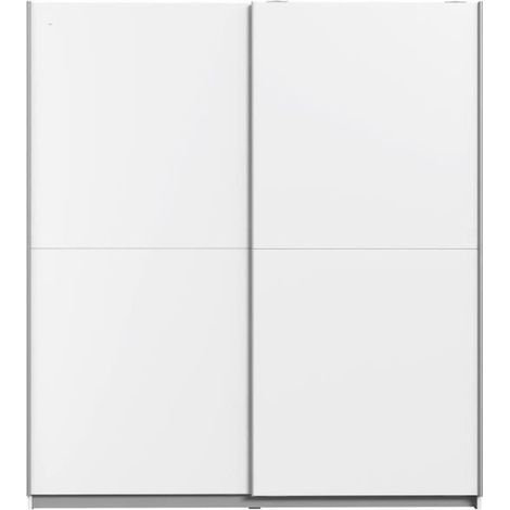 Armoire blanche deux portes coulissantes 170,3x61,2x190,5 cm – Panneaux de particules robustes – Charge maximale 100 kg (1/10)