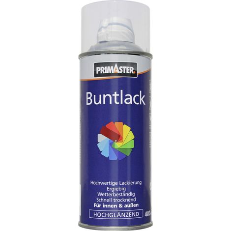 Primaster Lackspray Klarlack 400ml Hochglänzend Versiegelung Wetterbeständig
