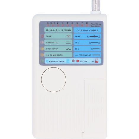 Testeur de câble coaxial multifonction 4 en 1, outil réseau RJ11/RJ45/USB/BNC