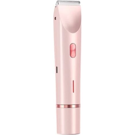 2-in-1-Elektrorasierer für Damen, wasserdicht, zur Haarentfernung an Bikinizone, Beinen, Armen, Achseln und Gesicht. Doppelscherkopf.