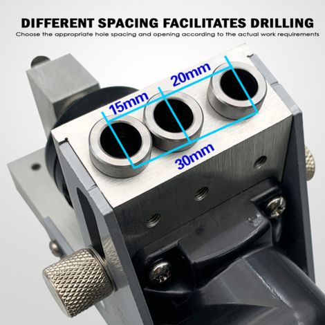 Adjustable Pocket Hole Jig Kit for Woodworking with 12-33MM Drill Guide Carpentry Tool (1/5)
