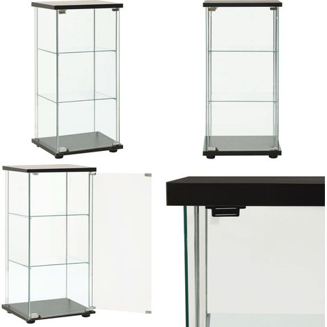 Vitrinenschrank Hartglas Schwarz - Vitrinenschrank - Glasvitrine - Aufbewahrungsraum - Deko Regal - Wohnzimmerschrank - Home & Living (1/5)