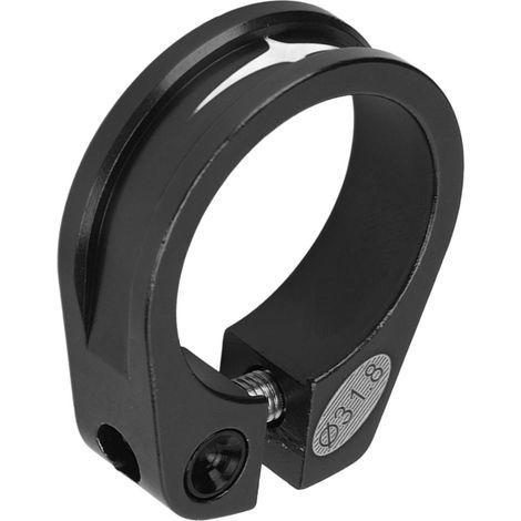 Collier de selle vélo 31.8mm alliage d'aluminium léger, dessin creux, serrage rapide, noir (1/5)