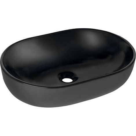 Sapho Waschtische und Waschbecken - Aufsatzwaschtisch 60x42x14 cm, schwarz matt CA590B