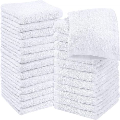 Lot de 10 gants de toilette, microfibre ultrafine, doux et absorbants, lavables en machine, pour bébés, adultes et personnes âgées (1/5)