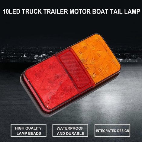 Kit de feux arrière submersibles à LED pour remorque, bateau ou camion, étanche IP67, édition 0621 (1/4)