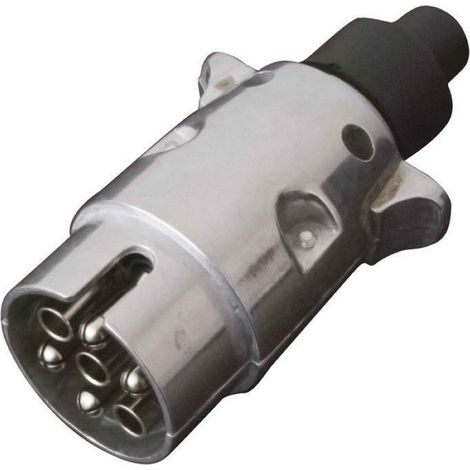Prise remorque 7 broches - - male et femelle - Aluminium - Cuivre - 12V (1/5)