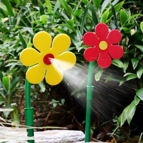 Arroseur Jardin en Forme de Tournesol – 27 x 45 x 5 cm – Idéal pour Pelouse, Jardin et Chiens – Facile à Utiliser – Couleur Jaune (1/5)
