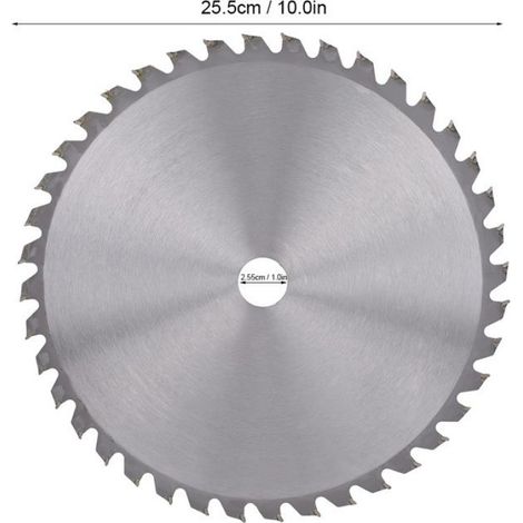Lame de coupe ronde pour débroussailleuse - - 40T - Ø25,5 cm - Acier allié haute qualité (1/5)