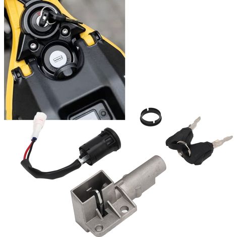 Accessoires pour motos électriques tout-terrain Light Bee : kit contacteur d'allumage et cylindre de serrure d'allumage avec clé pour Light Bee Sur Ron X/S (1/5)