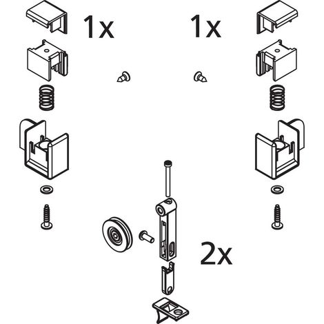 Kermi Laufrollen Set oben/Haken unten D2L-R, EBLI027, 2534911