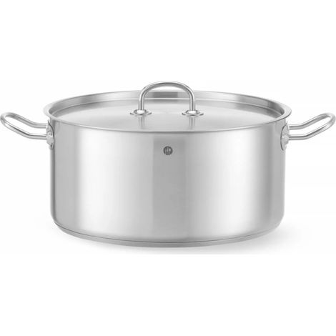Marmite basse Kitchen Line avec couvercle 12 l Ø 320 x 150 h - Hendi 836040