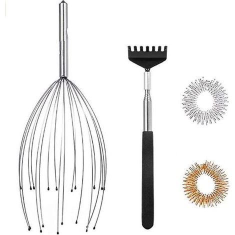 Appareil de massage de la tête et du cuir chevelu pour une relaxation profonde et un soulagement du stress - Favorise la pousse des cheveux et dispose de 20 picots pour un confort optimal (1/5)