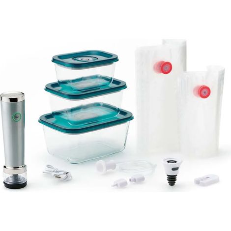 Tragbares Vakuumgerät - SOLIS - Vac Stick Starter Set - Komplettset - kabellos, wiederaufladbar über USB - Zubehör enthalten (1/3)