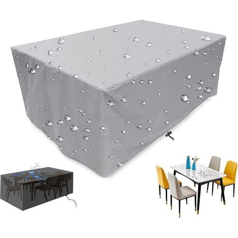 Housse de protection pour meubles de jardin – Tissu Oxford 210D étanche – Résistante aux intempéries et anti-UV – Compatible avec table et chaises (1/5)
