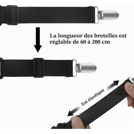 Tendeur Drap Housse Lit Drap Réglable,Tendeurs de Maintien,Convient à Lits et Matelas,Noir (1/3)