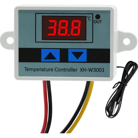Thermostat avec affichage LCD numérique XH-W3001, commutateur thermostatique CC 12V 120W avec sonde étanche, thermostat à microprocesseur (1/5)
