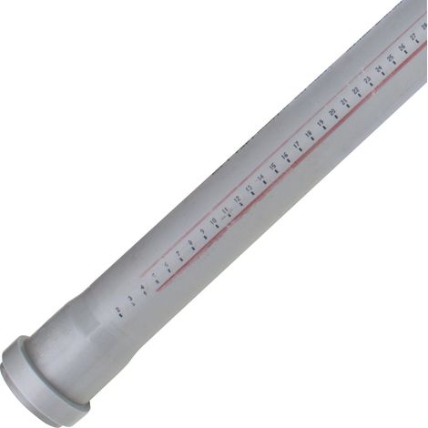 HT Rohr mit Muffe und Gummidichtung HT-Rohr DN90 1000mm HTME
