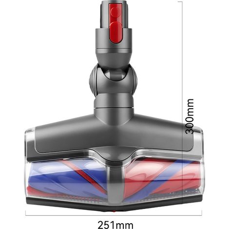 Compatible with accessories for Dyson vacuum cleaners V7, V8, V10, V11 and V15: green direct drive rotary brush with anti-tangle function. (1/4)