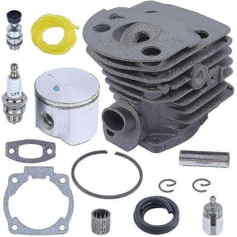 45mm Cylinder Piston Kit Compatible Husqvarna 50 51 55 Chainsaw Replace 503 60 91 71 Decompression Valve Fuel Line Filter Pipe Gasket( ) (1/4)